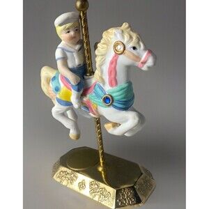 Vintage Westminster Collection Carousel Boy On a Horse Ceramic Figurine